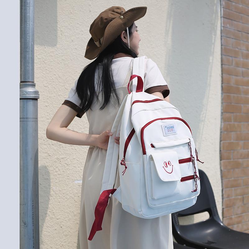 Backpack New primary and secondary school school bag Fashion contrasting color backpack