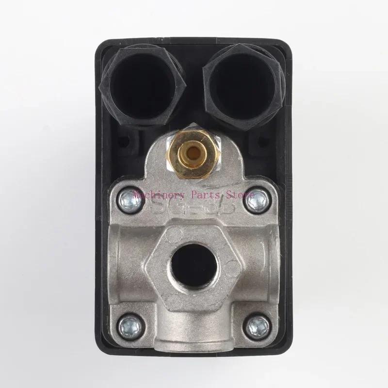 220V Heavy Duty Air Compressor Pressure Switch Control Valve Automatic Trip 90-125PSI 1/4 Port for Small Compressing Machine