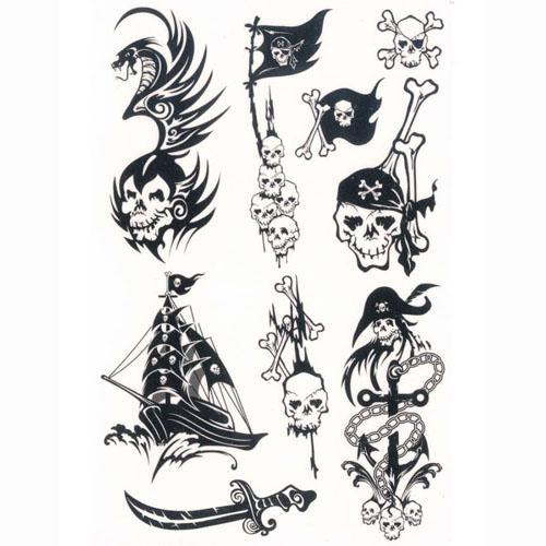 Herma Art Tattoo Sticker (Black) (Pirates)