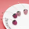 1Pair Shiny Stud Earrings Set Rhinestone Fruit Pendant Earrings  Party Decoration