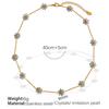 Diy Jewelry Crystal Necklace Summer Cute Colored Crystal Woven Flower Handmade Chain Jewelry Woman