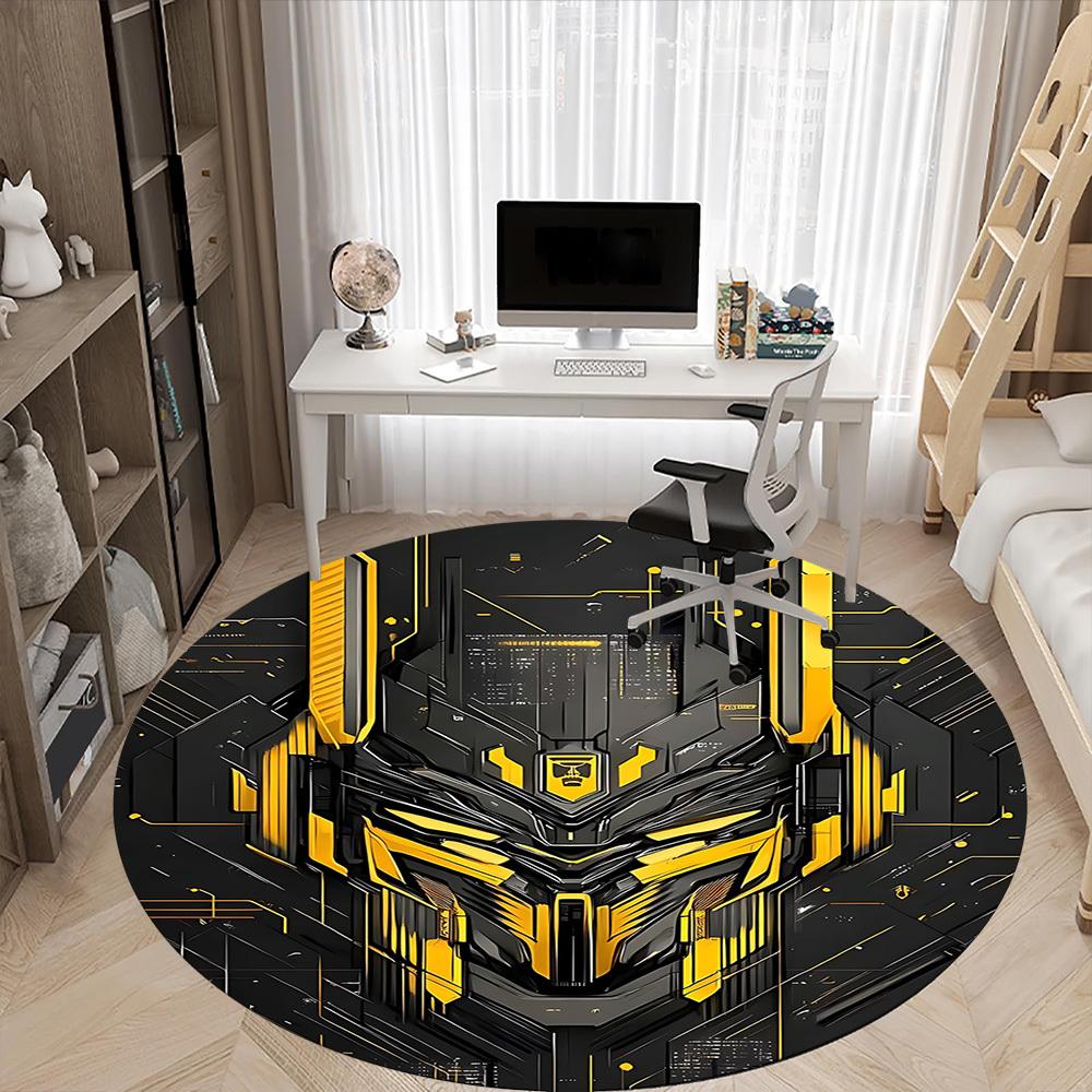 1pc Transformers Office Round Area Rug, Under Office Chairs Bedroom Living Room Home Decor, Room Decoa1016159
