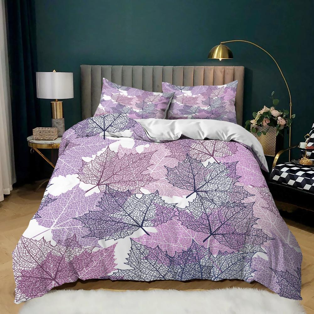 Pastoral Three-Piece Plant Printing Four-Season Kit Quilt Cover