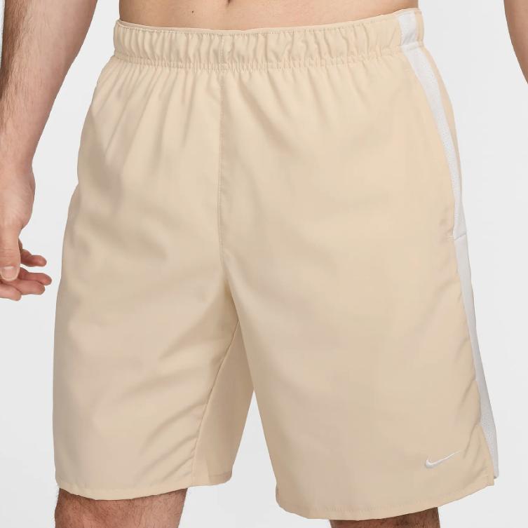 Nike Solid Color Low Waist Elastic Slim Fit Straight Leg Casual Shorts Men shorts Beige HF4638-126