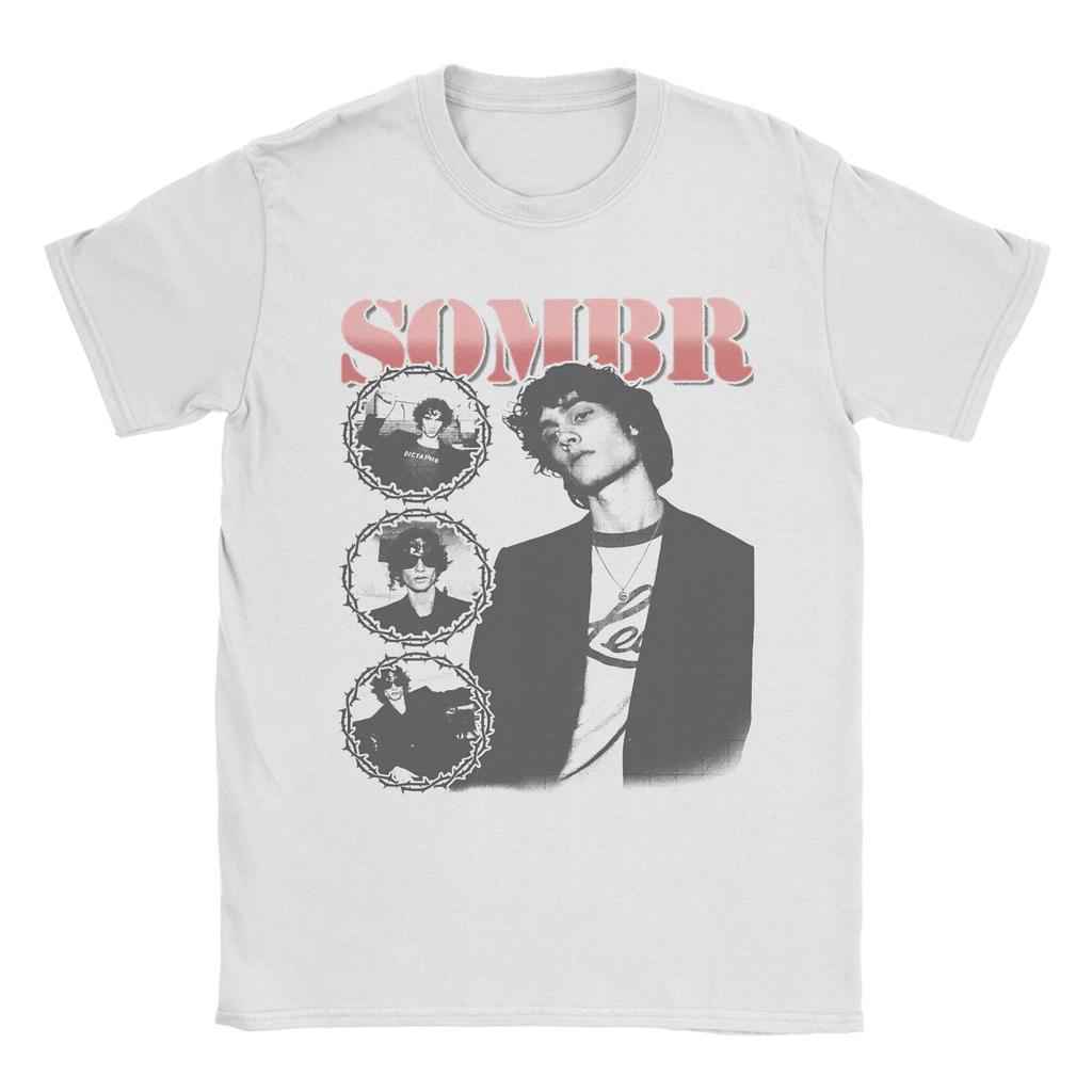 Sombr Log TShirts Men  Vintage 100 Cotton Tee Shirt O Neck Short Sleeve T Shirts Gift Idea Clothes