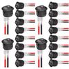 Interruptor de balancim redondo de 12 V AC 6A/250 V 10A/125 V SPST 2 pinos 2 posições interruptor de alternância liga/desliga para carro barco automotivo RV preto