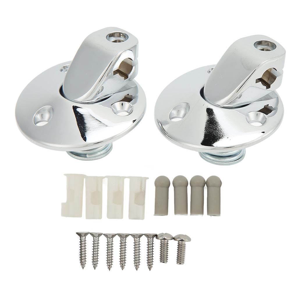 Car Sun Visor Support Brackets with Screw Bushing Chrome Plating Replacement for Camaro 1967‑1969