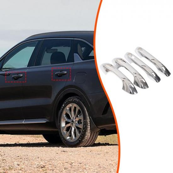 Chrom ABS Außen Türgriff Abdeckung Zierleiste Für Kia Sorento MQ4 -
