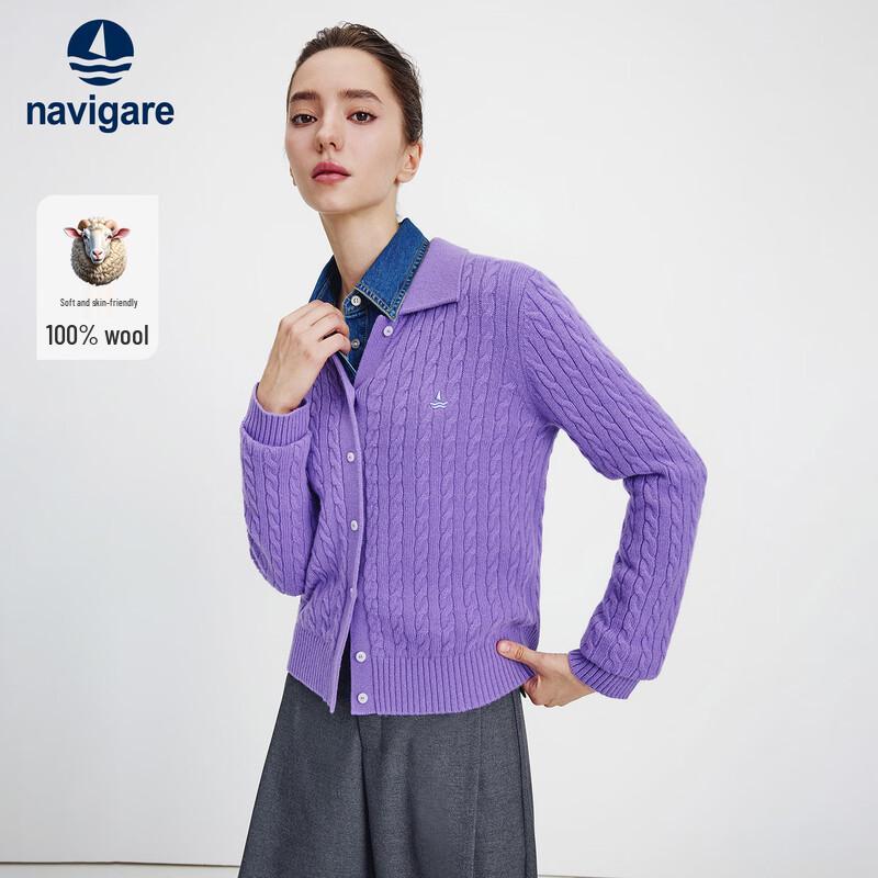 Navigare Women's Autumn Cable Knit Cardigan Sweater