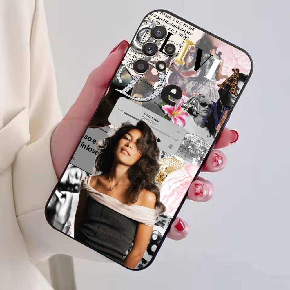 British singer O-Olivia Dean Phone Case Black Silicone Soft For Samsung S25,S24,S21,S22,S23,S30,Ultra,S20,Plus,Fe,Lite