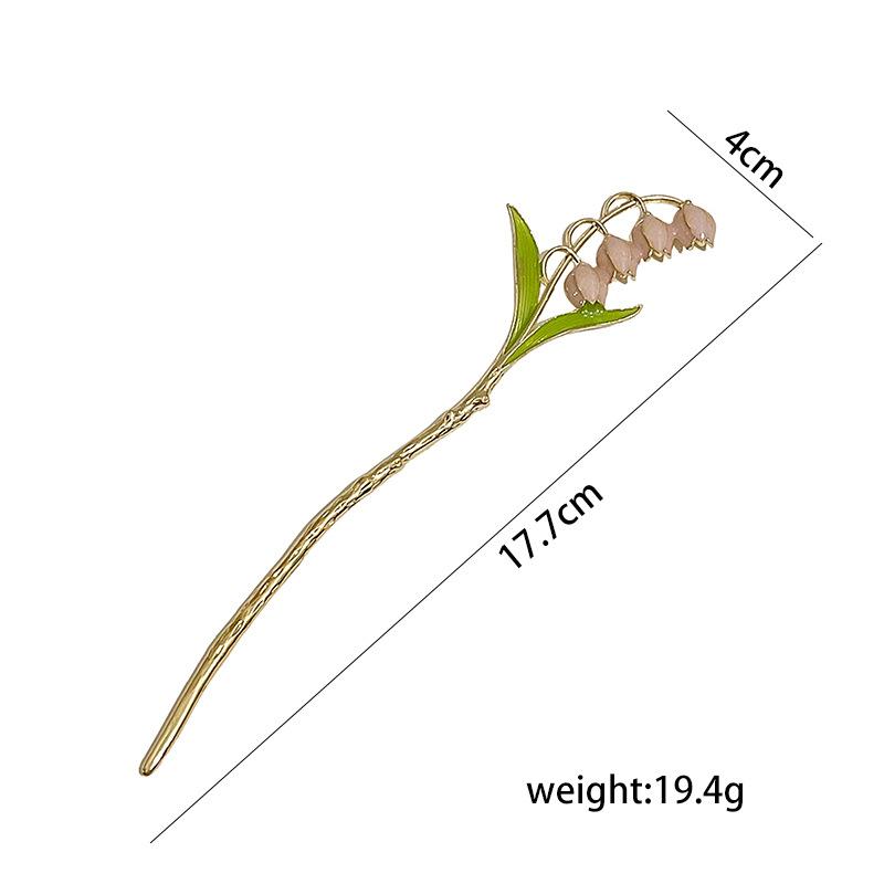 Mori Gentle Bell Orchid Hairpin Temperament New Chinese Hanfu Pearl Tassel Daily Coiffure Hairpin Hair Accessories