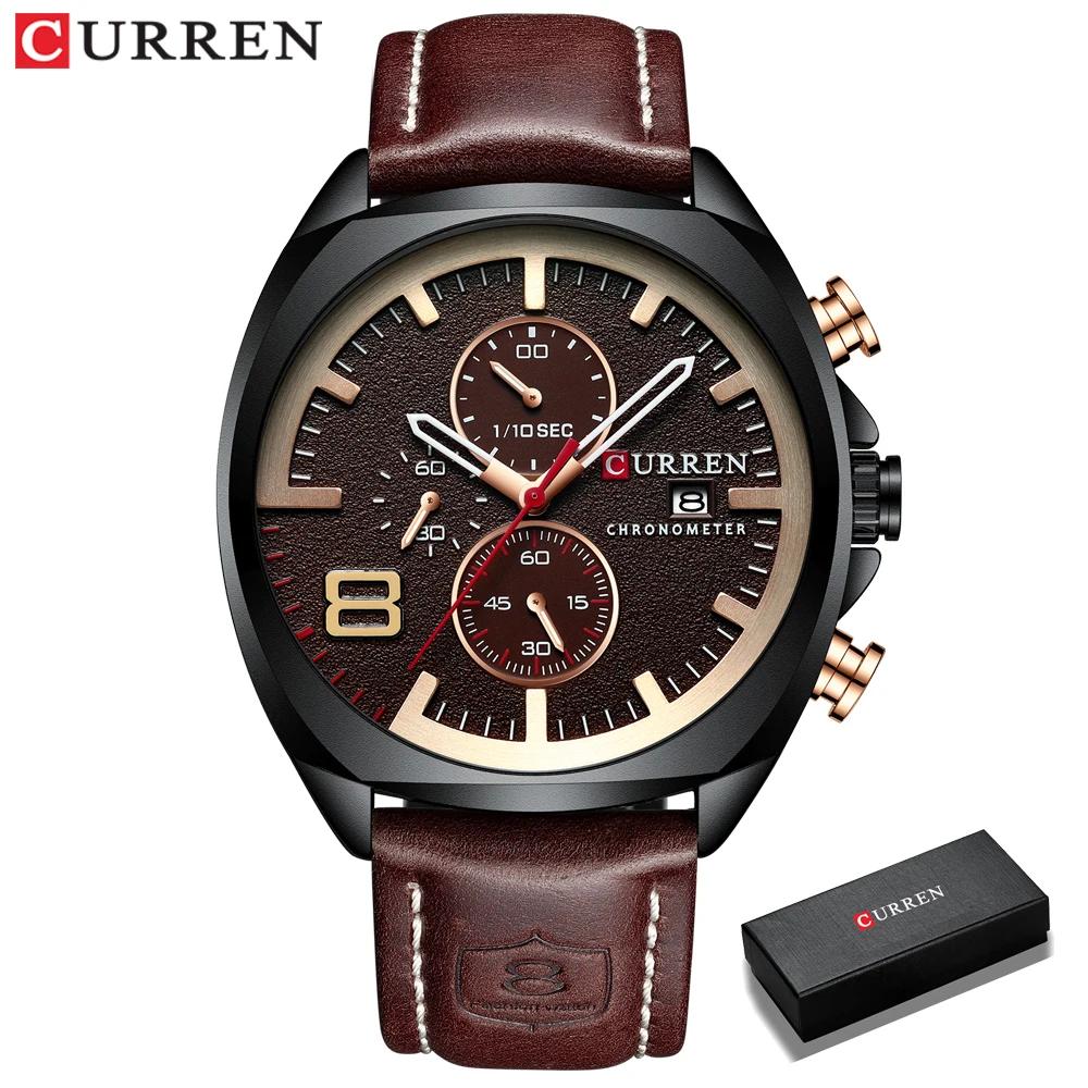 CURREN Men Watch Luxury Wristwatch Quartz Wristwatches Fashion Leather Punk Style Mens Watches Relogio Masculino