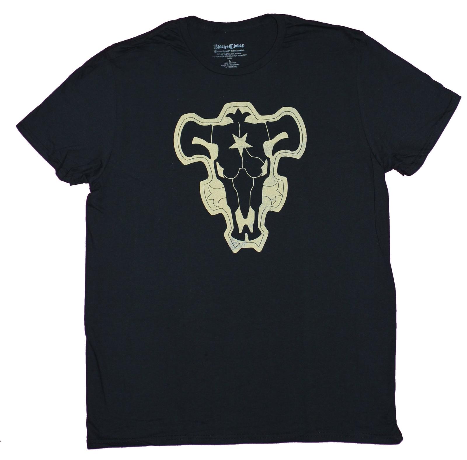 Black Clover Adult New T-Shirt - Black Bull Symbol Shirt Logo XL