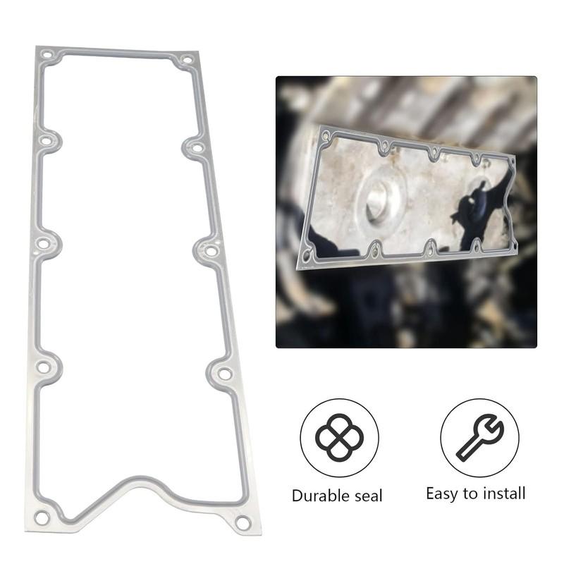 Gen 3 LS Aluminum Valley Pan Cover Plate Gasket For 1999-2003 GM LQ4 LQ9 4.8L 5.3L 5.7L 6.0L Sliver XZ-0008