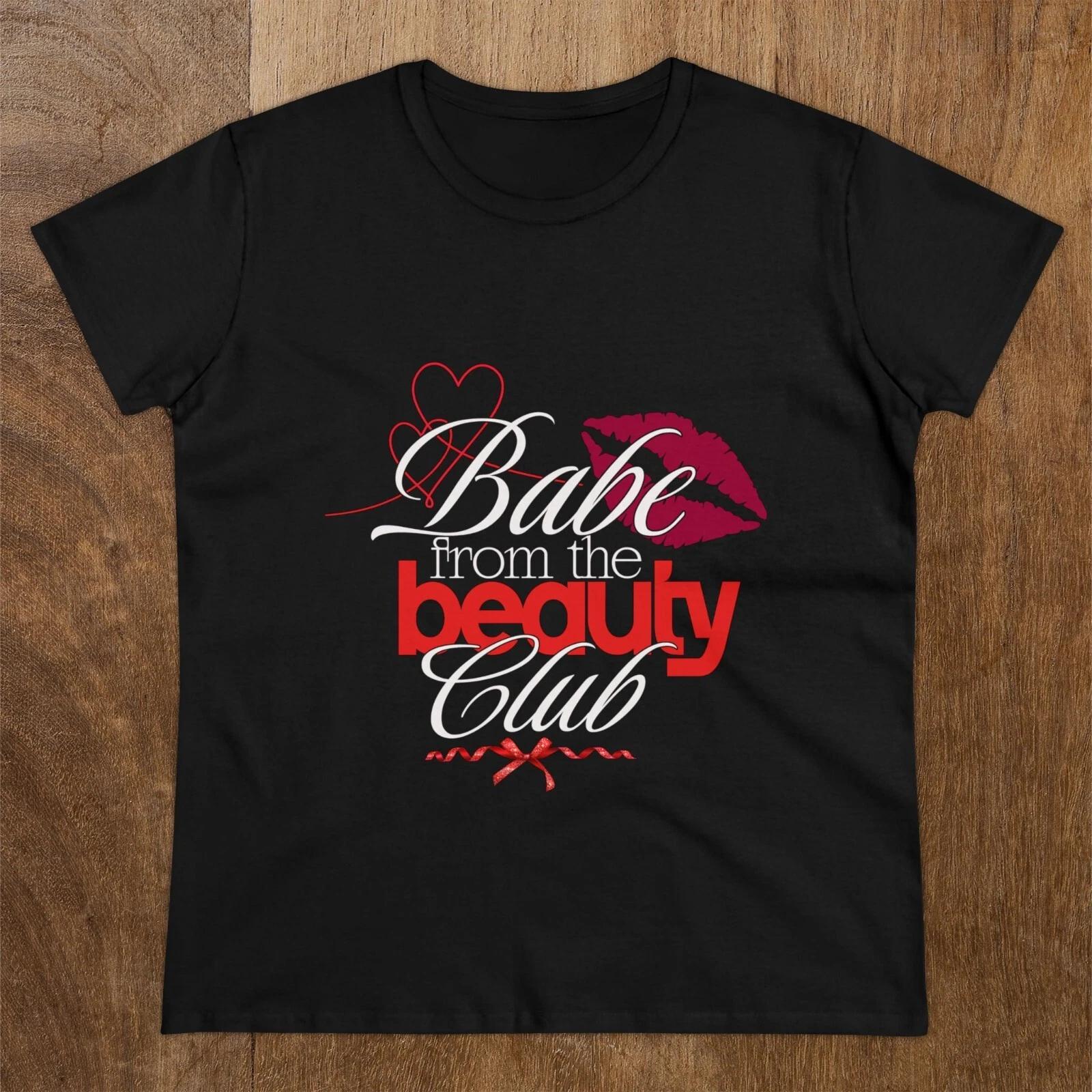Valentine Day, Beauty Club Babe women s t-shirt, Boxy tee, soft light cotton 3XL