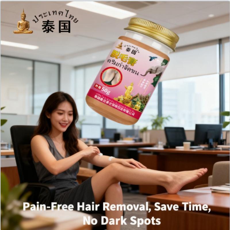 Hair Remover Cream 50g - Strong & Gentle Depilatory, Efficient on Thick Hair, No Pain, Includes Applicator
