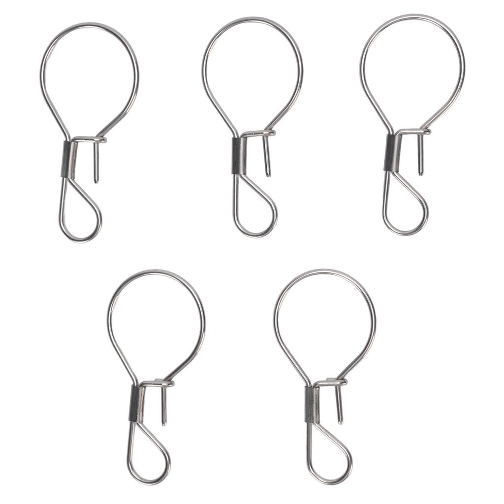 5PCS Fishing Locks Stainless Steel Single Handed Live Fish Lock Buckle for Freshwater Saltwater Fish