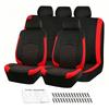 Coprisedili Auto Universali, 9 Pezzi Proteggi Sedili Anteriori e Posteriori in Pelle PU, Set Completo Coprisedili Auto, Sedili Anteriori