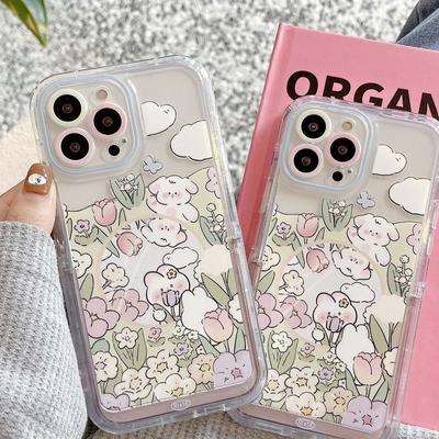 Ins Králík Motýl Zajíček Roztomilý Kreslený Kryt na Telefon Pro Iphone 11 13 Promax 14 Plus 12 Pro Max Krásný Nárazuvzdorný Zadní Kryt