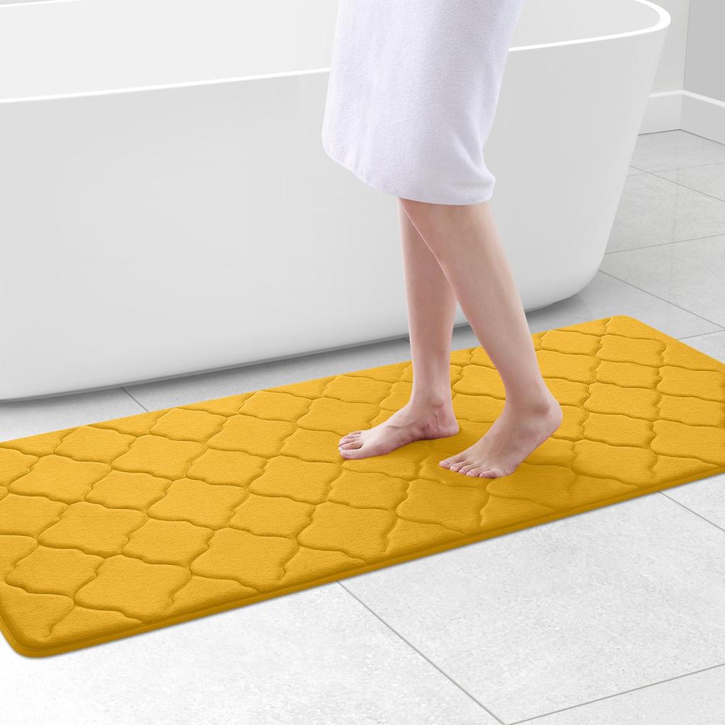 Olanly Bath Mat Rug Machine Wash Dry Cozy Memory Foam Ultra Soft Bathroom Rug Thick Bath Mat For Bathroom Floor Tub And Shower