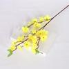 High-Grade Peach Blossom Artificial Flower, Single Stem, Floor-Standing Silk Decoration for Living Room and Weddings