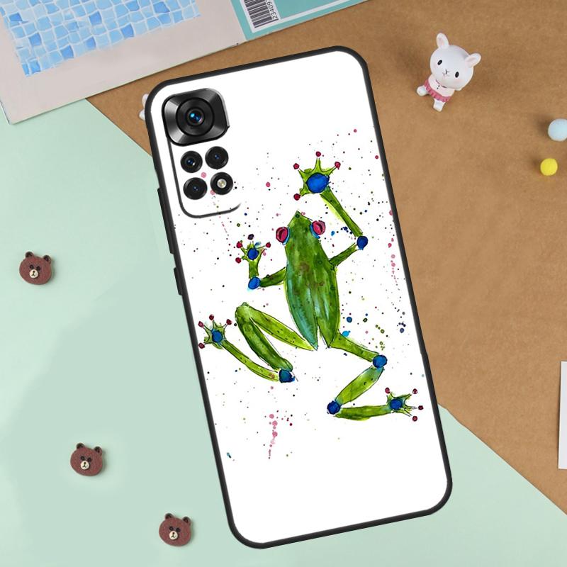 Cartoon Frogs Case For Xiaomi Redmi Note 13 14 9 10 11 12 Pro 10S 11S 12S Cover For Redmi 13C 10C 12C 14C