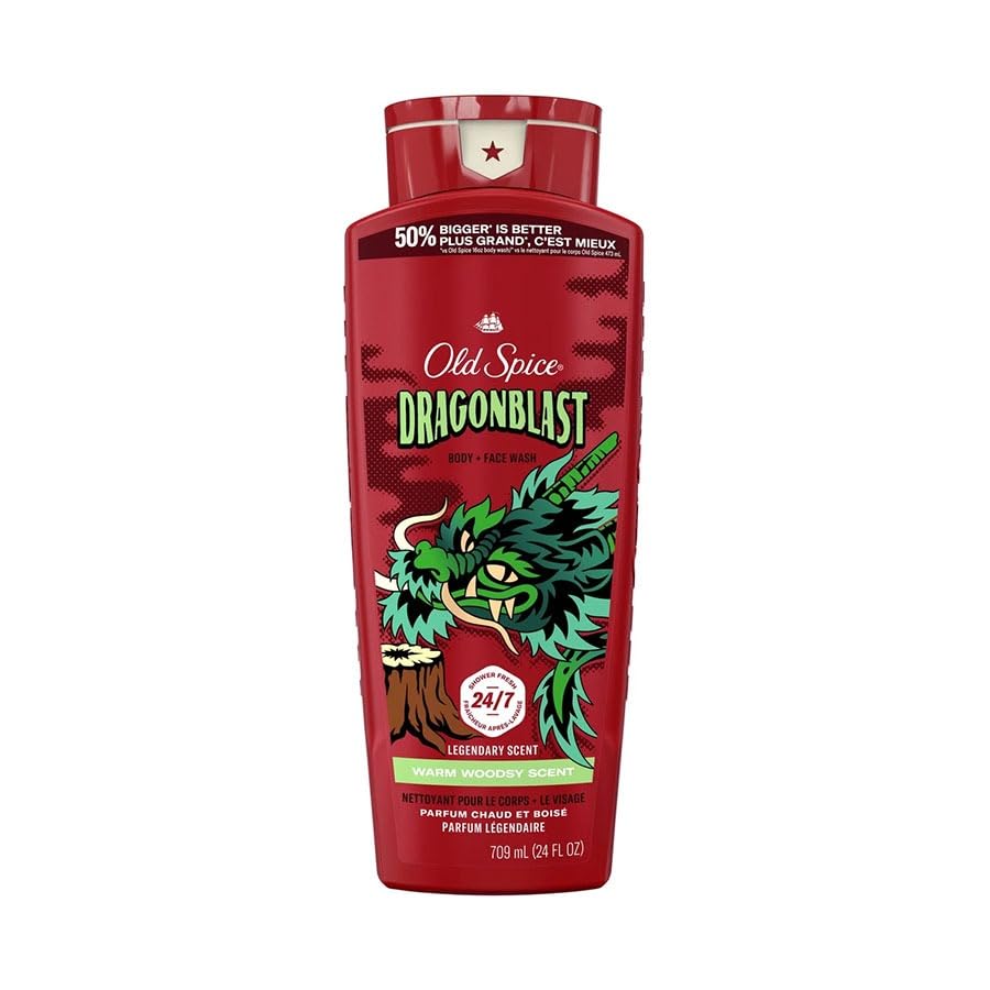 

OLD SPICE BODY WASH DRAGONBLAST 24oz709ml Body Wash Body Soap for Men, Dragon Blast Scent [Official Import] [OSS] (with Japanese label)