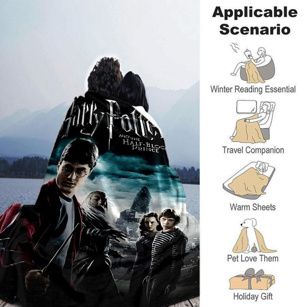 1pc Harry Potter Half-Blood Prince Flannel Blanket Soft Warm Throw for Home, Office, Travel, All-Season Cozy Bedding GiftL1251