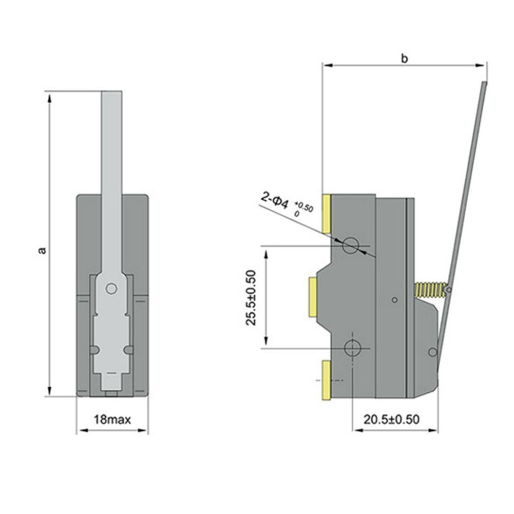 1pcs AC 380V DC 220V 10A Push Plunger Actuated Momentary Limit Switch LXW5-11M