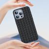 For iPhone 16 Pro Case Compatible with MagSafe Anti-Drop PU+TPU Phone Cover Geometric Pattern