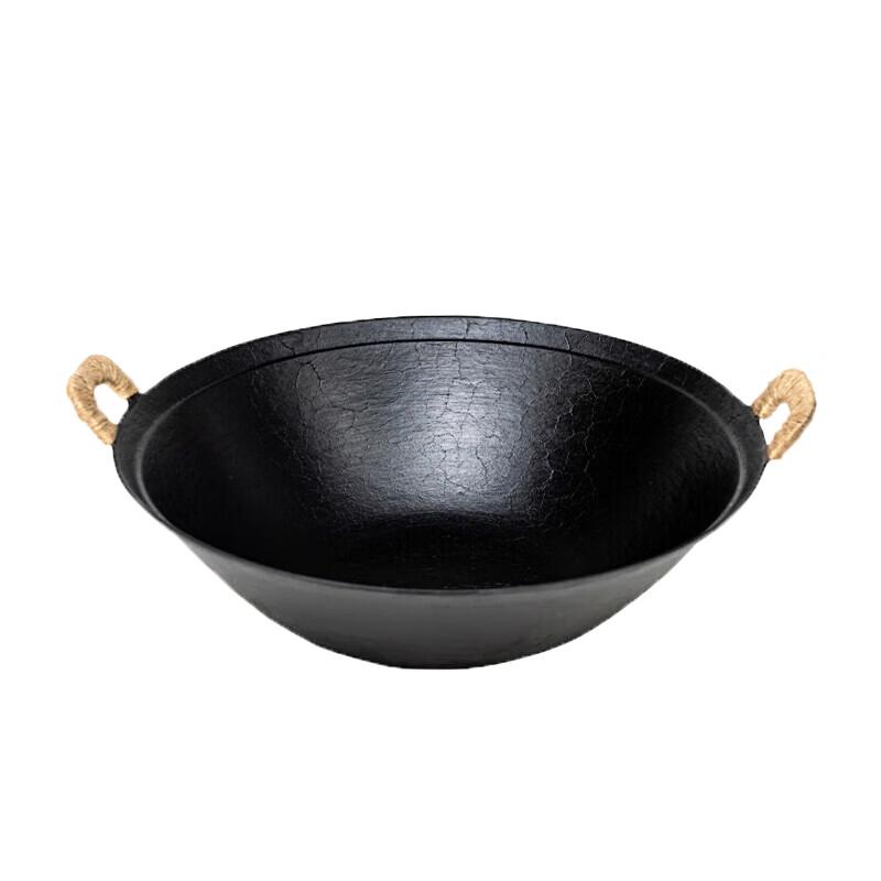 Wang Yuan Ji 34cm Traditional Cast Iron Shallow Su Wok