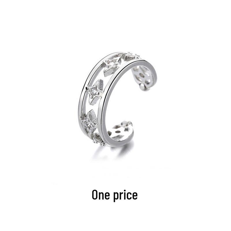 Zirkonia Doppel-Schicht Strass-Kreuz-Kette Ohne-Piercing Stern Ohr-Manschette für Damen