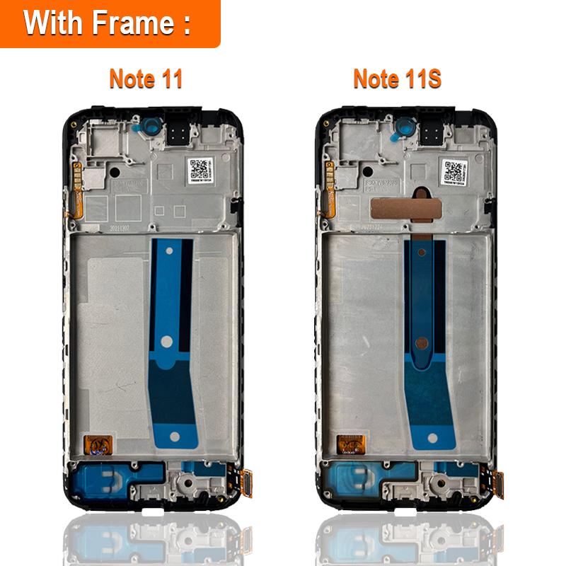 Super AMOLED LCD Dla Xiaomi Redmi Note 11 LCD 2201117TG LCD Wyświetlacz Ekran Dotykowy Digitizer Zgromadzenie Dla Redmi Note 11S LCD