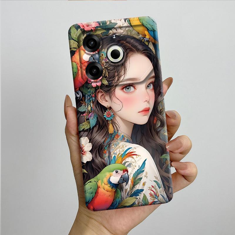 Per Tecno Pova 6 Neo Custodia POVA6NEO Silicone TPU Morbida Custodia per Telefono Verniciata Stampata Antiurto Protettiva Cover Posteriore