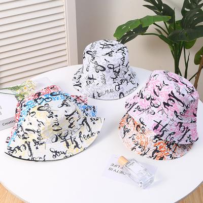 Double Sided Wear Printed Panama Bucket Hat Men Women Summer Sun Protection Cap Hip Hop Hat Fisherman Hat