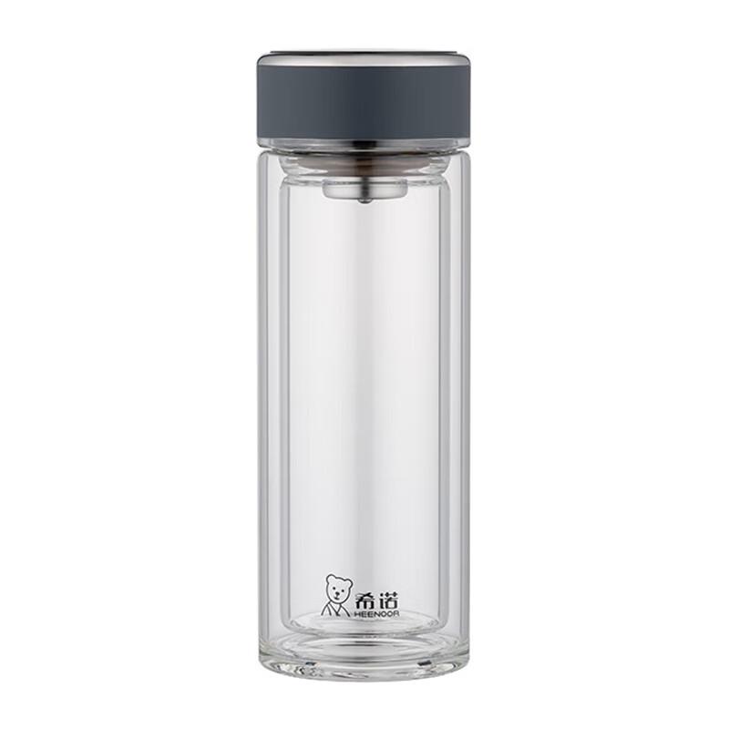 Heenoor Double Wall Glass Tea Infuser Bottle 365ml