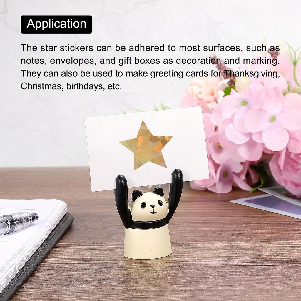 500pcs/roll Exquisite Laser Blank Five-pointed Star Stickers Handmade Decoration Holiday Birthday Party Sealing Label Sticker