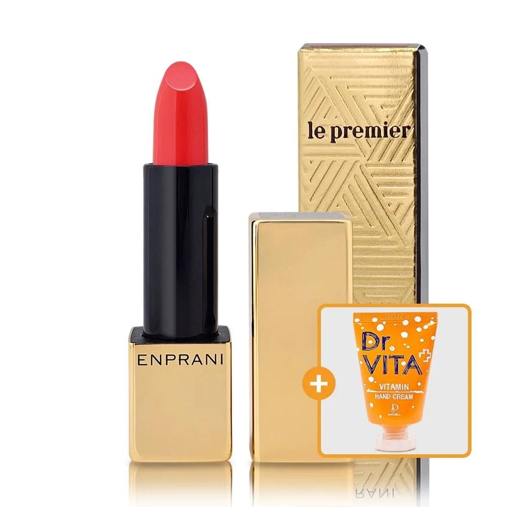ENPRANI Le Premium Lipstick OR21 Orange Peony + Hand Cream