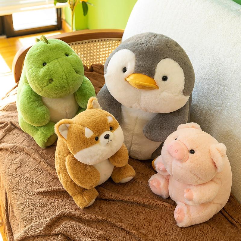 Animal Plump Plush Toys Penguin Pig Stuffed Soothing Doll Childs Gift Birthday