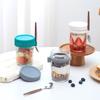 Portable Breakfast Cup Oatmeal Cereal Nut Yogurt Salad Cup With Lid Spoon Multifunction Tumbler Heat Resistant Juice Milk Cup