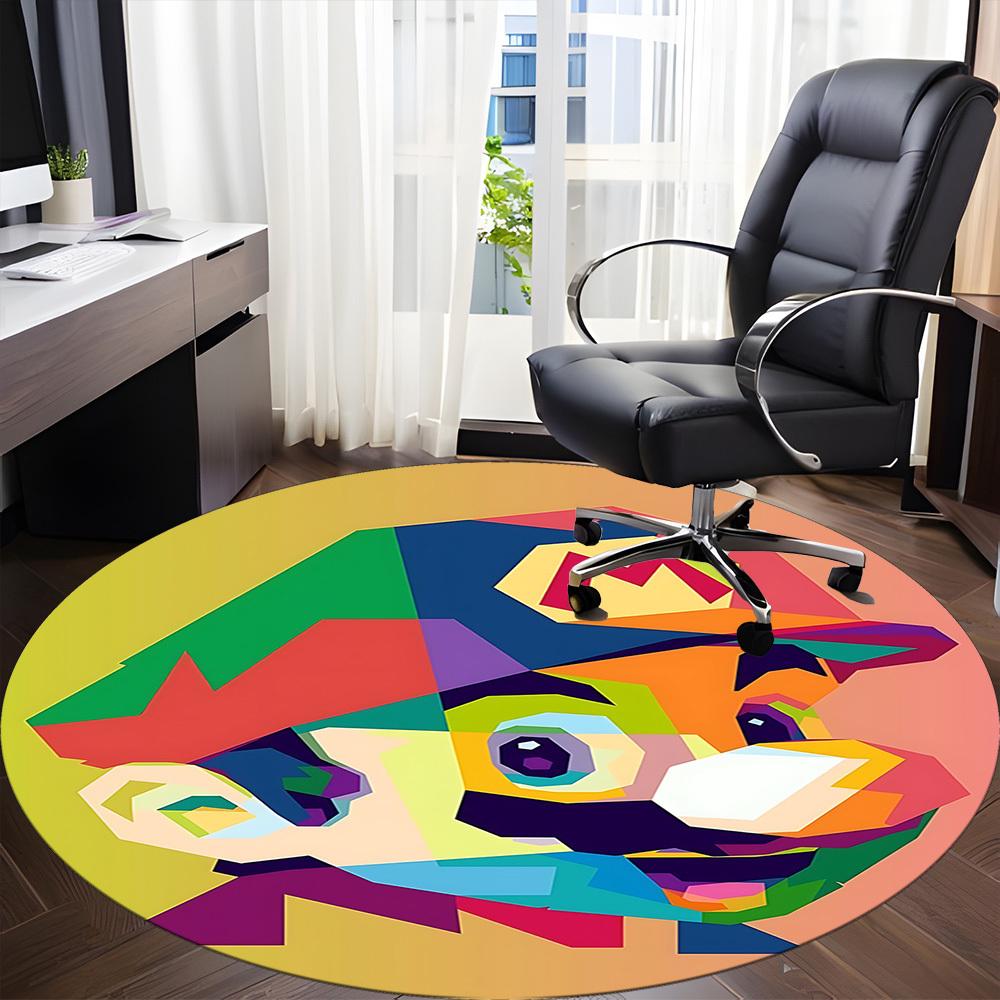 1pc Mario Office Round Area Rug, Under Office Chairs Bedroom Living Room Home Decor  a1022235