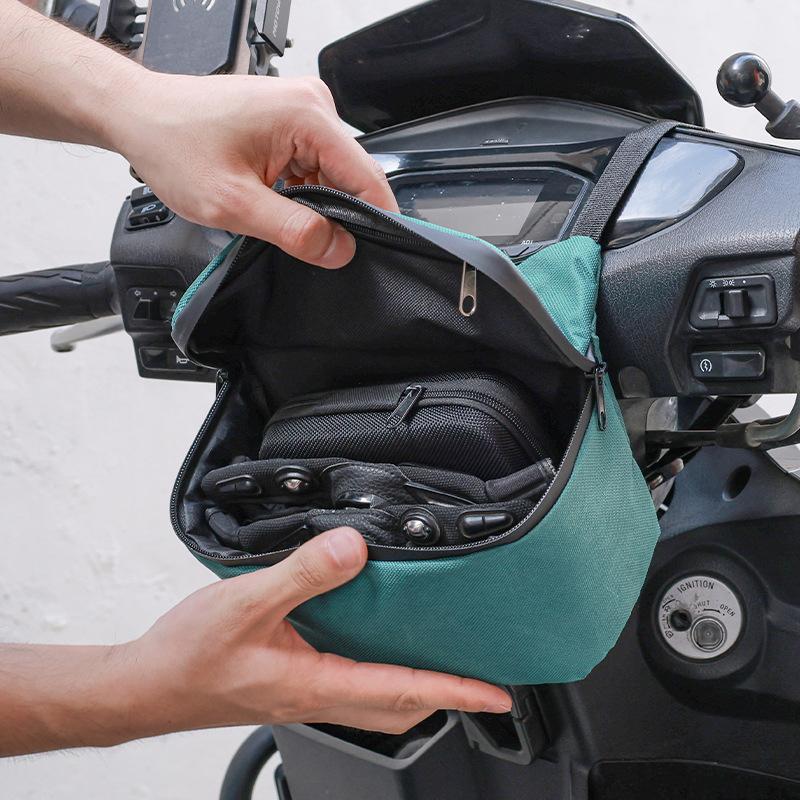 Vordere Motorradtasche Touchscreen Wasserdicht Fahrradnavigation Lenkeraufbewahrung Hüfttasche Lenkertasche Tragbar Für Vespa Hik