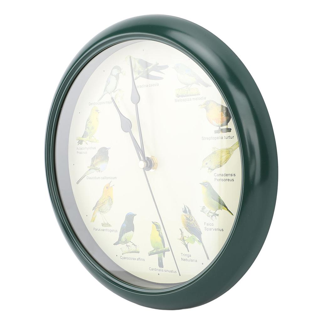 10 Inch Wall Clock Multipurpose Cuckoo Round Silent Punctual Bird Calls Christmas Music Indoor Wall Clocks for Living Room