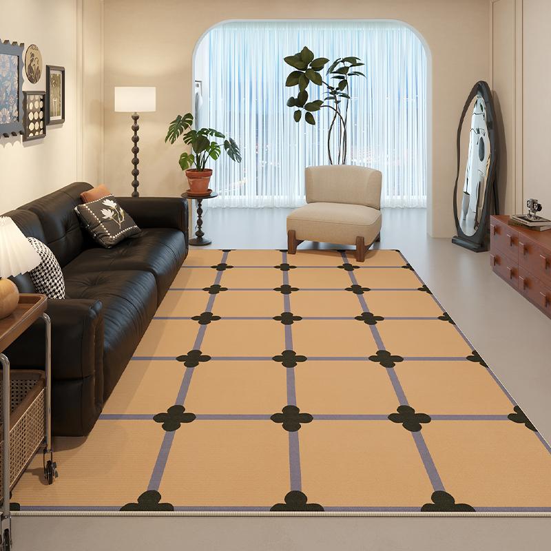 Retro Style Carpets for Living Room Large Area Bedroom Decor Waterproof Carpet Washable Lounge Floor Mat Anti-slip Cloakroom Rug