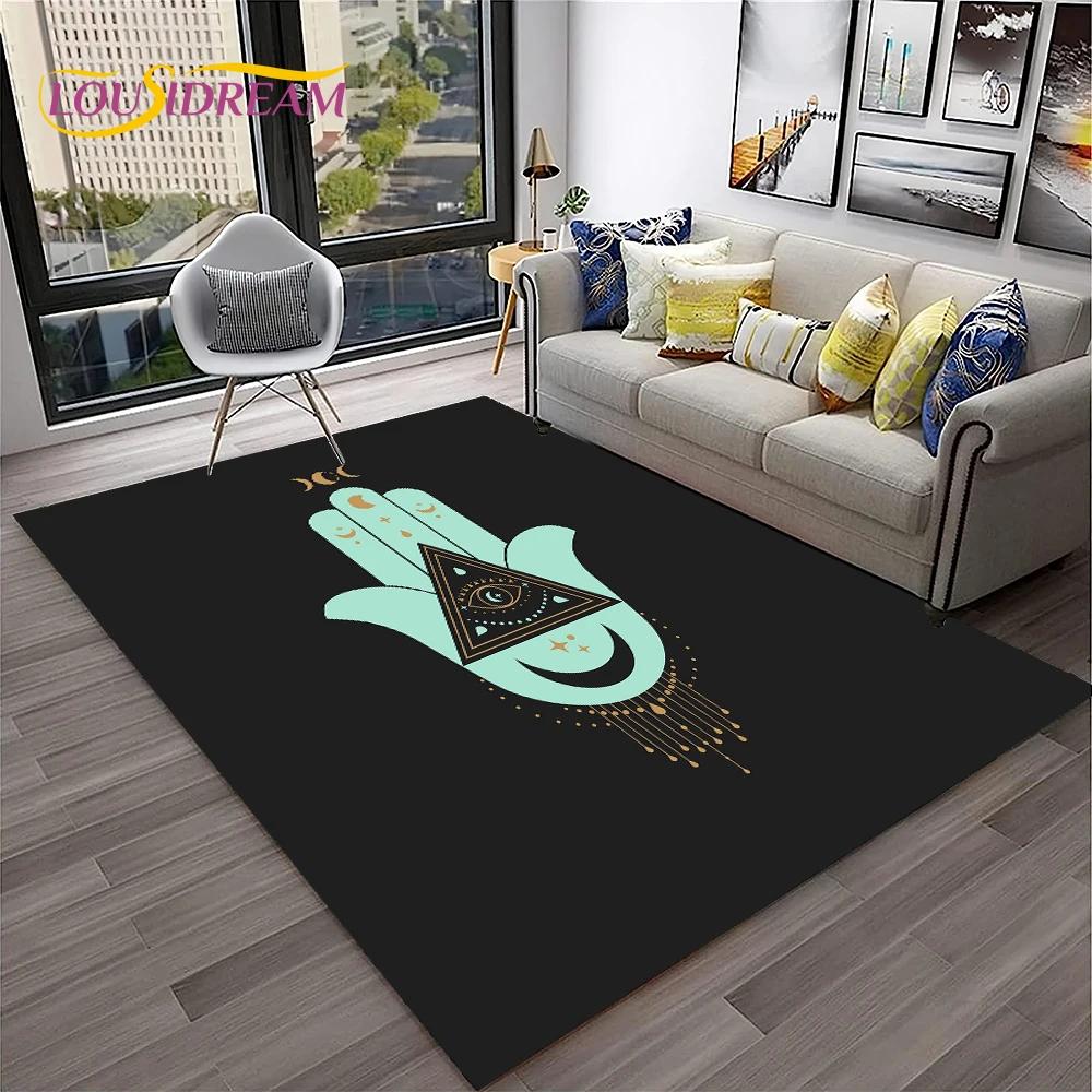 Evil Eye,Eye of Horus,Nazar Tree of Life Carpet Rug for Home Living Room Bedroom Sofa Doormat Decor,Area Rug Non-slip Floor Mat