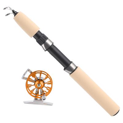 26in Telescopic Fishing Rod with Reel Set Portable Outdoor Winter Ice Fishing Tackle