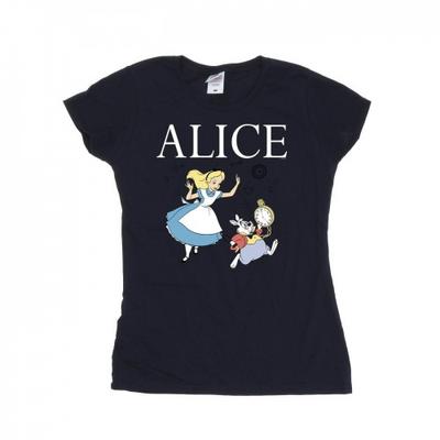 Womens/Ladies Alice In Wonderland Follow The Rabbit Cotton T-Shirt