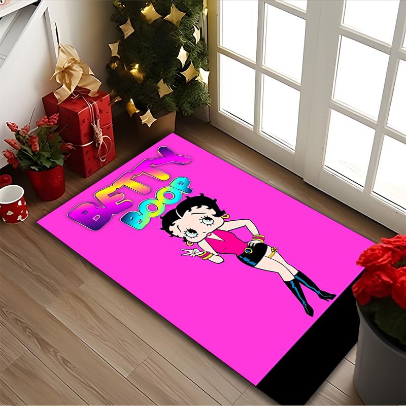 Betty Boop Rug Ideal for Reading Room, Multi-purpose Office Chair Sofa Carpet, Anti-slip Printed Home Area Rug