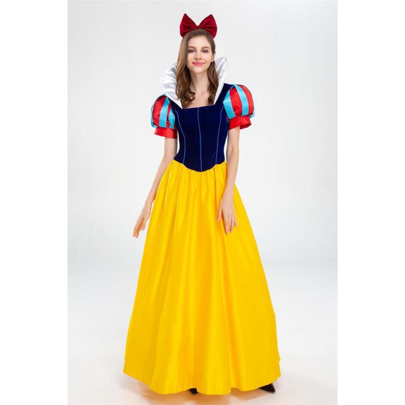 

New Halloween Snow White game uniform adult Snow White dress, stage costume S