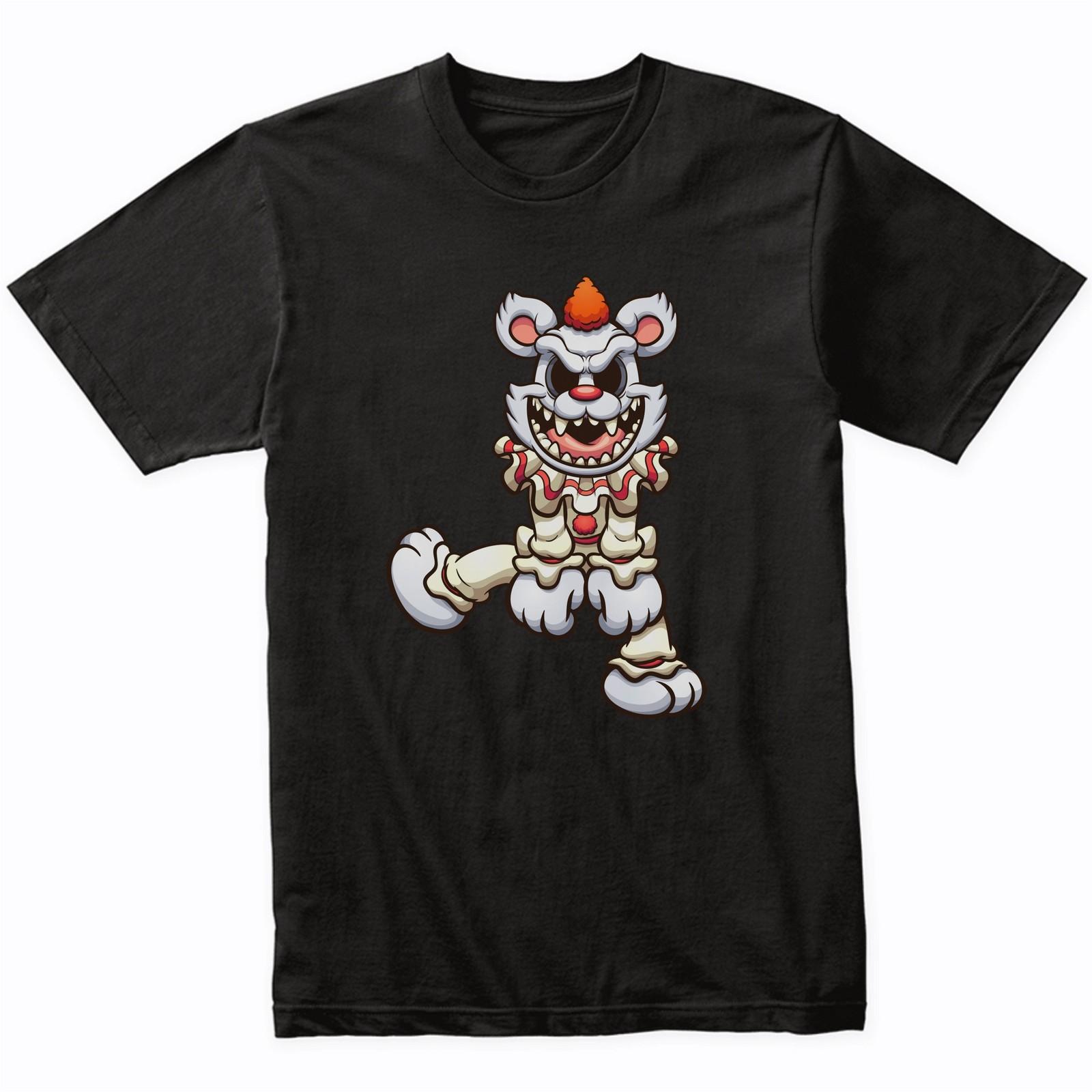Demented Psycho Clown Teddy Bear Scary Deranged Bear Halloween T-Shirt S разноцветный
